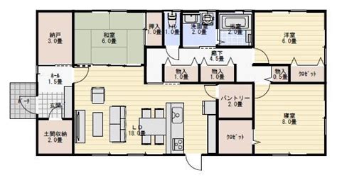 32坪3ldk収納の多い平屋の間取り 平屋間取り 間取り フロアプラン 平面図