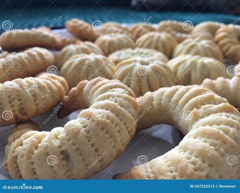 Algerian Sweet Tcharek Cornes De Gazelle Stock Image Image Of