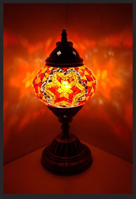 Mosaiklampe Mosaik Tischlampe M Stehlampe Orientalische Lampe Orange