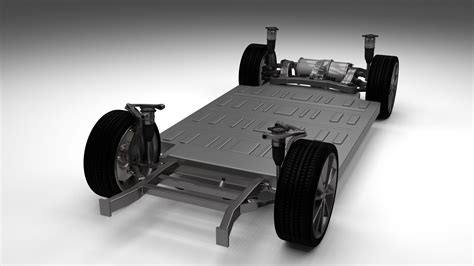 Tesla Model S Chassis D Model Obj Fbx Stl Blend Dae Cgtrader