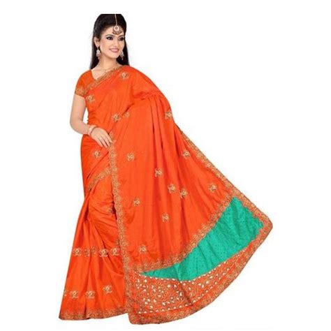 Embroidery Party Wear Embroidered Silk Saree 6 3 M At ₹ 700 In Surat