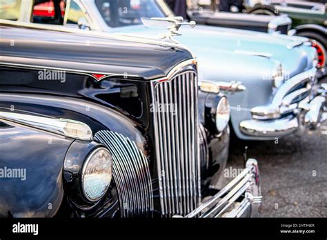 Headlight On Classic Packard Stock Photo Alamy