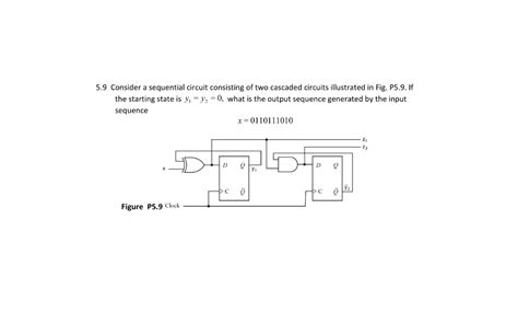 Solved 5 9 Consider A Sequential Circuit Consisting Of Two