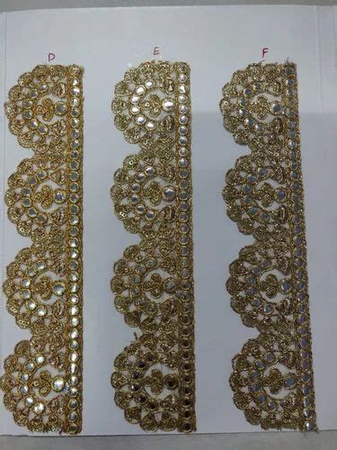 Golden Printed Fancy Lace For Garments Width Inch At Rs