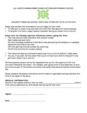 Fillable Online Babbacombe Primary Torbay Sch Consent Form For School