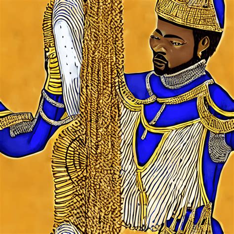 Richest Mansa Musa King Illustration Hyper Realistic Intricate Detail