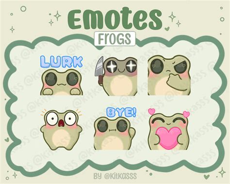 Frog Emotes Cute Frog Emotes For Streamers Twitch Discord Youtube