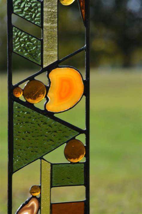 Large Stained Glass Garden Decoration Arts And Crafts