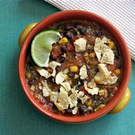 Chunky Tortilla Soup with Black Beans - Alida's Kitchen