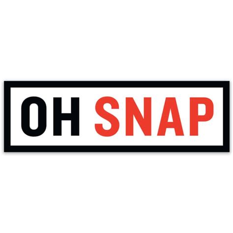 Oh Snap Vinyl Sticker Rubysnap