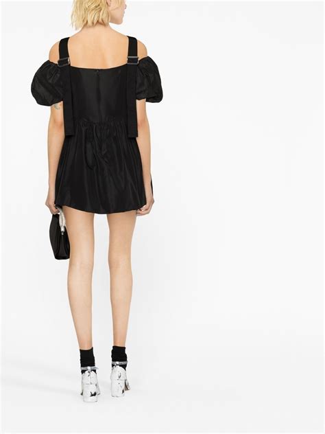 Simone Rocha Black Slider Minidress Modesens