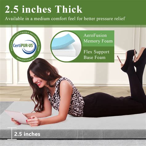 25 Inch Memory Foam Sleeping Pad Mattress With Portable Bag