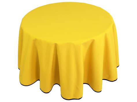 Nappe Ronde 180 Cm DIABOLO Jaune Curcuma Traitement Teflon