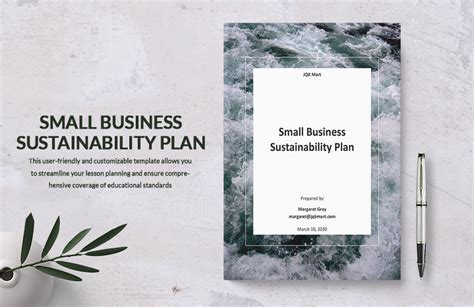 Small Business Sustainability Plan Template in Word, Google Docs, Pages - Download | Template.net