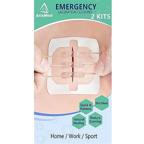 Arixmed Emergency Laceration Closures Zip Sutures Butterfly Bandaids