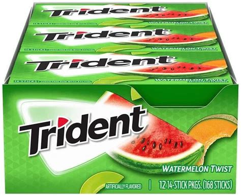 Trident Жевательная Резинка Арбуз 12шт 168г - купить с доставкой по ...
