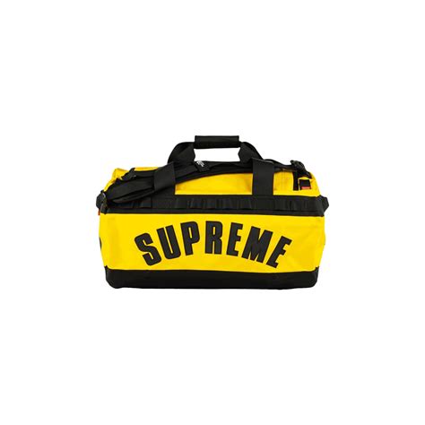 Supreme X The North Face Arc Logo Small Base Camp Duffle Bag Yellow