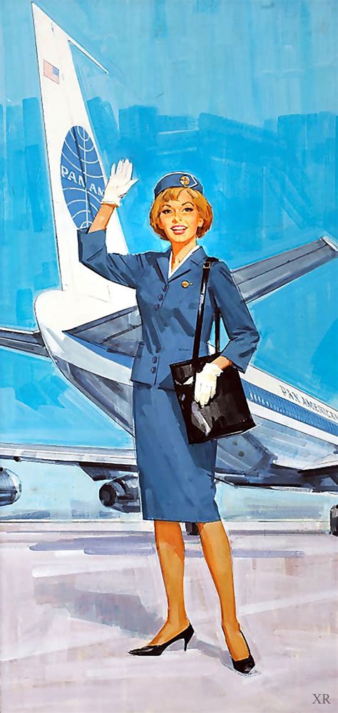 Fly Pan Am Vintage Airline Posters Pan Am Stewardess