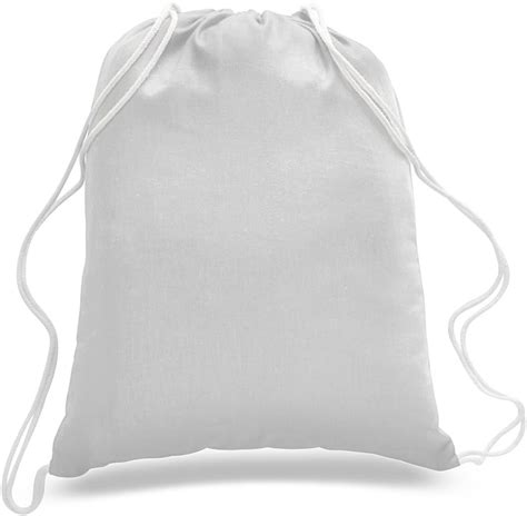 Tbf 12 Pack Bulk Cotton Canvas Drawstring Backpack Bags