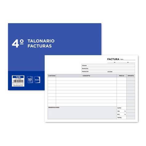 Talonario Liderpapel Facturas Cuarto Original Y Copia T