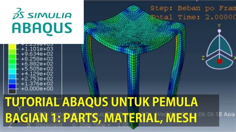 Tutorial Abaqus Untuk Pemula Beginner Bagian 1 Parts Material Dan Mesh Youtube