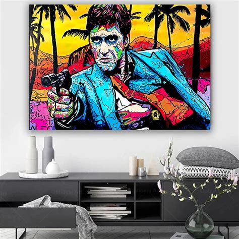 Graffiti Portrait Tony Montana Posters And Prints Street Art Canvas