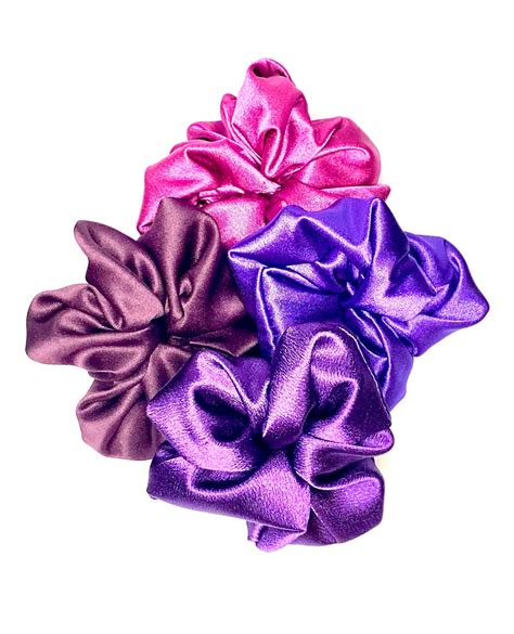 Silk Satin Scrunchies Sets Large Scrunchies For Bulk Hair Etsy