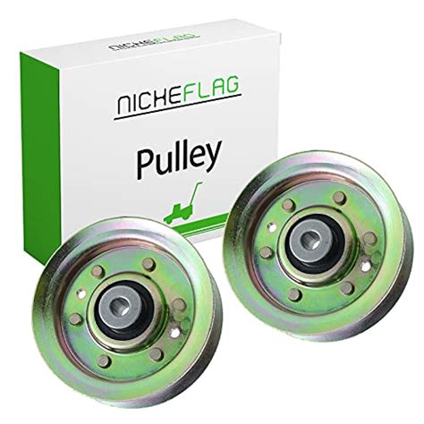 NICHEFLAG 2 Pack 173437 Idler Pulley Craftsman Replaces Pulley 165888