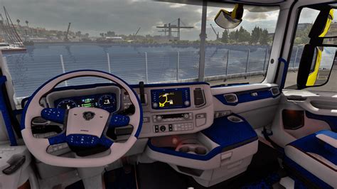 Scania Next Gen White Blue Lux Interior V X Ets Mods