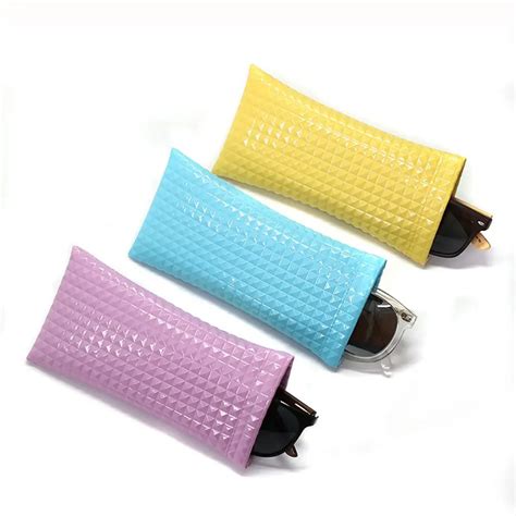 1pc Unisex Pu Leather Simple Eyewear Pouch Glasses Cases Women Men Fashion Scratch Proof