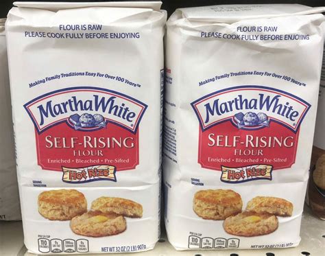 2 Bags Martha White Hot Rize Enriched Self Rising Flour 2 Lb Bag Pre