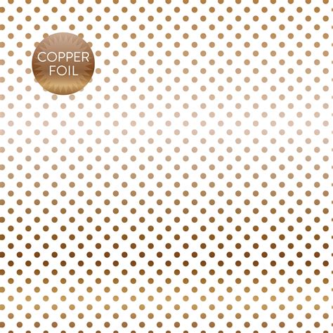 White Copper Foil Dot 12x12 Dots And Stripes Cardstock The 12x12