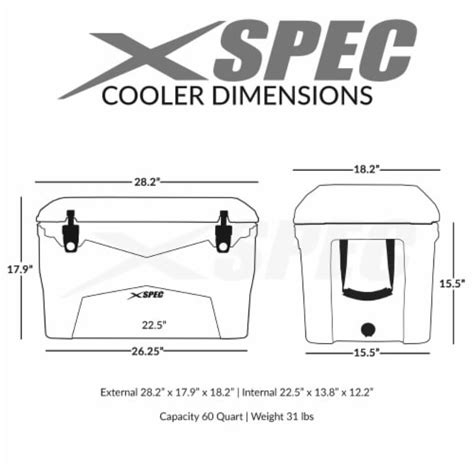 Xspec 60 Quart Roto Molded High Performance Ice Chest Outdoor Cooler Camouflage 1 Each Kroger