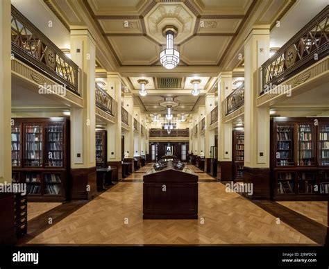 The Art Deco Library Of The Museum Of Freemasonry Situated In The