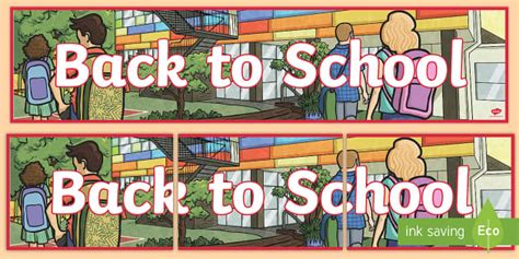 Back To School Banner Hecho Por Educadores Twinkl