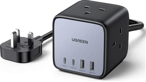 Ugreen W Power Strip Diginest Cube Gan Extension Lead With Usb C