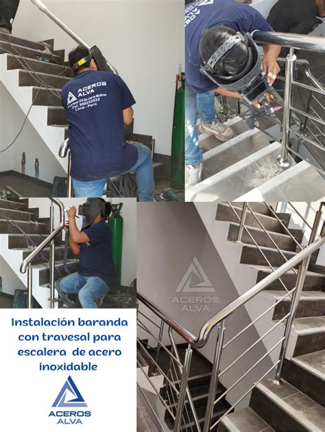 Baranda Para Escalera Con Travesal Aceros Alva