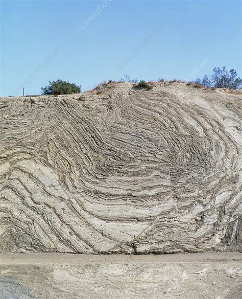 Folded Rock Strata Of The San Andreas Fault Stock Image E