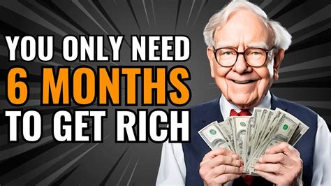 Any Poor Person Who Does This Gets Rich In 6 Months Warren Buffett