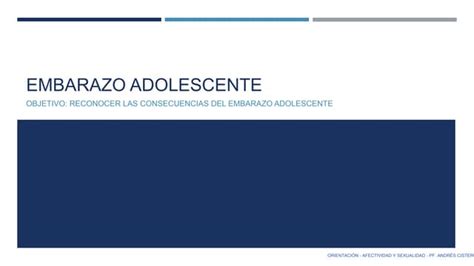 Embarazo Adolescente Ppt