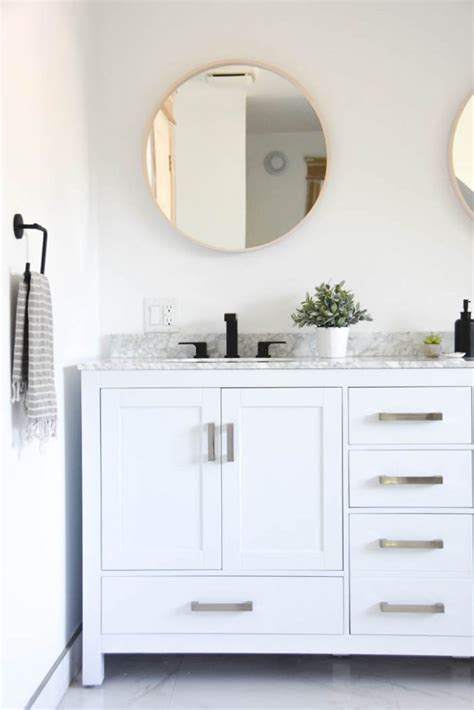 White Bathroom Cabinet With Marble Top Bathroom Guide By Jetstwit