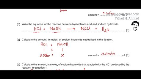 The Reaction Of Sodium Hydroxide Solution With Hydrochloric Acid