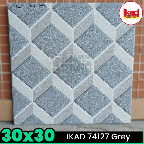 Jual Keramik Kasar 30x30 Ikad 74127 Grey Lantai Teras Garasi Kamar