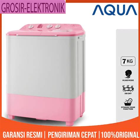 Mesin Cuci Aqua Japan 2 Tabung 7 Kg Qw 761 Xt Hijab Series Lazada