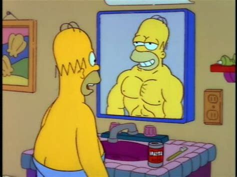 Homer And The Mirror Blank Template Imgflip