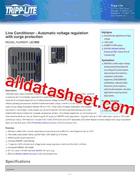 LC1800 Datasheet PDF List Of Unclassifed Manufacturers