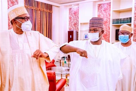 Happening Now President Buhari Receives Yahaya Bello In Aso Rock