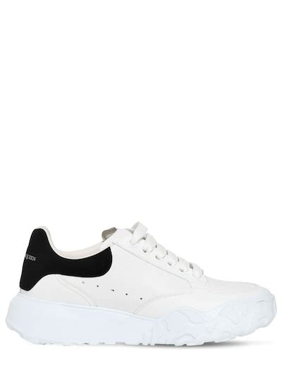 Mm Court Leather Sneakers Alexander Mcqueen Women Luisaviaroma