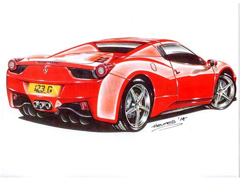 Drawings Of A Ferrari