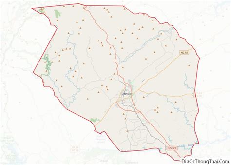 Map Of Caldwell County North Carolina A C Th Ng Th I